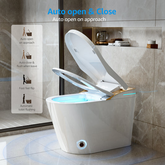 YULIKA-K1 Digital Screen Elongated Floor Mounted Bidet Smart Toilet for Bedroom