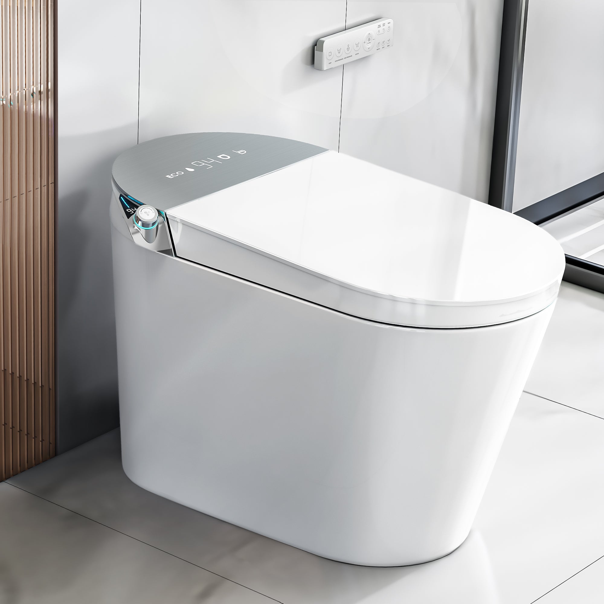 YULIKA-G7 PRO 1.31 Gallons Per Minute GPF Elongated Floor Mounted Smart Bide Toilet with Aromasphy System